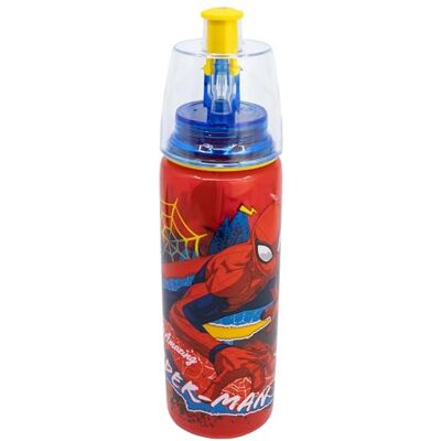 Stor Spider-Man Kinder Trinkflasche 575ml aus Kunststoff mit Trinktülle und Sprühknopf BPA-frei Wiederverwendbar für Kinder Stor Spider-Man Kinder Trinkflasche 575ml aus Kunststoff mit Trinktülle und Sprühknopf BPA-frei Wiederverwendbar für Kinder