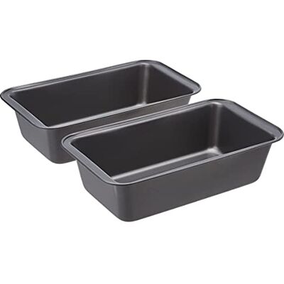 Amazon Basics Carbonstahl Backblech Set - Rechteckig Antihaft 23.5x12.7cm Amazon Basics Carbonstahl Backblech Set - Rechteckig Antihaft 23.5x12.7cm