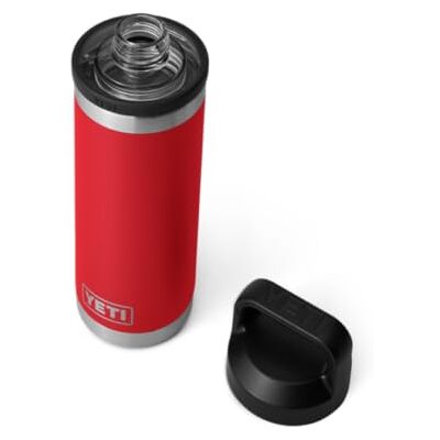 YETI Rambler Trinkflasche 18 oz (532 ml) Rescue Red – Edelstahl Trinkflasche, Wasserflasche Sport mit Chug–Verschluss, isolierte Sportflasche YETI Rambler Trinkflasche 18 oz (532 ml) Rescue Red – Edelstahl Trinkflasche, Wasserflasche Sport mit Chug–Verschluss, isolierte Sportflasche