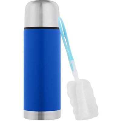 GRÄWE Thermosflasche 350 ml, Edelstahl Trinkflasche, Thermoskanne, Isolierflasche für unterwegs mit Becher, Auslaufsicher, Spülmaschinengeeignet, blau GRÄWE Thermosflasche 350 ml, Edelstahl Trinkflasche, Thermoskanne, Isolierflasche für unterwegs mit Becher, Auslaufsicher, Spülmaschinengeeignet, blau