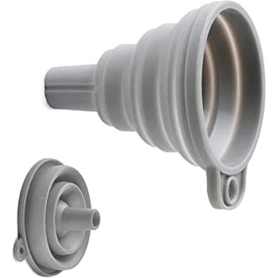 Rhybom Faltbarer Trichter aus Silikon, flexibel, faltbar, für Wasserflasche, Flüssigkeitsübertragung, zusammenklappbare, schmale und breite Öffnung 1 Stück 3.95 Zoll grau Rhybom Faltbarer Trichter aus Silikon, flexibel, faltbar, für Wasserflasche, Flüssigkeitsübertragung, zusammenklappbare, schmale und breite Öffnung 1 Stück 3.95 Zoll grau