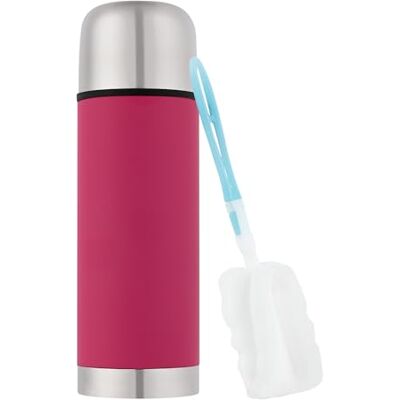GRÄWE Thermosflasche 350 ml, Edelstahl Trinkflasche, Thermoskanne, Isolierflasche für unterwegs mit Becher, Auslaufsicher, Spülmaschinengeeignet, pink GRÄWE Thermosflasche 350 ml, Edelstahl Trinkflasche, Thermoskanne, Isolierflasche für unterwegs mit Becher, Auslaufsicher, Spülmaschinengeeignet, pink