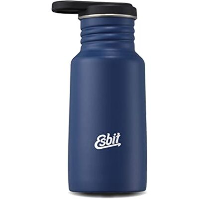 Esbit Trinkflasche Pictor Edelstahl Trinkflasche mit praktischem Loop Verschluss 350 ml in Blau Esbit Trinkflasche Pictor Edelstahl Trinkflasche mit praktischem Loop Verschluss 350 ml in Blau