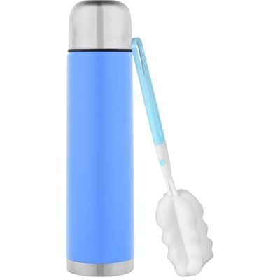 GRÄWE Thermosflasche,1 Liter Edelstahl Trinkflasche, Thermoskanne, Isolierflasche für unterwegs mit Becher, Auslaufsicher, Spülmaschinengeeignet, Hellblau GRÄWE Thermosflasche,1 Liter Edelstahl Trinkflasche, Thermoskanne, Isolierflasche für unterwegs mit Becher, Auslaufsicher, Spülmaschinengeeignet, Hellblau