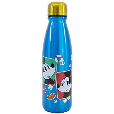 Stor Mickey Mouse Trinkflasche aus Aluminium, wiederverwendbar, 600 ml Stor Mickey Mouse Trinkflasche aus Aluminium, wiederverwendbar, 600 ml