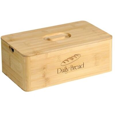 Kesper Brotkasten mit Schneidebrett, Material: FSC®-zertifizierter Bambus, Maße: B: 32 x H: 12,5 x T: 20 cm, inkl. Brett 32 x 20 x 1 cm 58583 Kesper Brotkasten mit Schneidebrett, Material: FSC®-zertifizierter Bambus, Maße: B: 32 x H: 12,5 x T: 20 cm, inkl. Brett 32 x 20 x 1 cm 58583