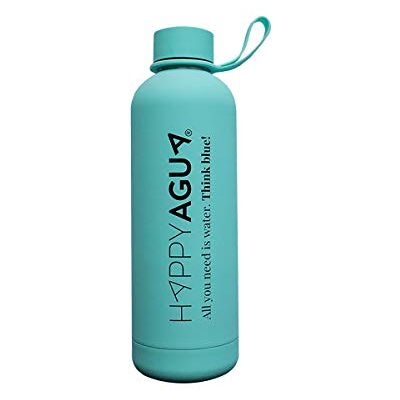 Happyagua Grüne Edelstahlflasche - Doppelwandig 500ml Happyagua Grüne Edelstahlflasche - Doppelwandig 500ml