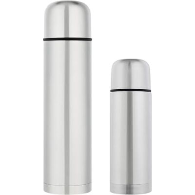GRÄWE Thermoflaschen Set, 2-teilig, Edelstahl Trinkflasche, Outdoor Thermoskanne, Isolierflasche für unterwegs, Becher und Drehverschluss, Auslaufsicher für Tee & Kaffee, Spülmaschinengeeignet, Silber GRÄWE Thermoflaschen Set, 2-teilig, Edelstahl Trinkflasche, Outdoor Thermoskanne, Isolierflasche für unterwegs, Becher und Drehverschluss, Auslaufsicher für Tee & Kaffee, Spülmaschinengeeignet, Silber