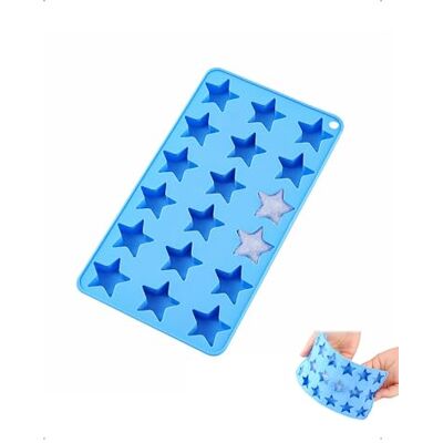 KONFEN 3D Sterne Silikon Eiswürfelform 2er Set 36 Fach Eisform Silikon Sternförmige Lebensmittelecht Eiswürfelbehälter Wiederverwendbar Eisformen Für Cocktail Whisky Soda Kaffee, Blau KONFEN 3D Sterne Silikon Eiswürfelform 2er Set 36 Fach Eisform Silikon Sternförmige Lebensmittelecht Eiswürfelbehälter Wiederverwendbar Eisformen Für Cocktail Whisky Soda Kaffee, Blau