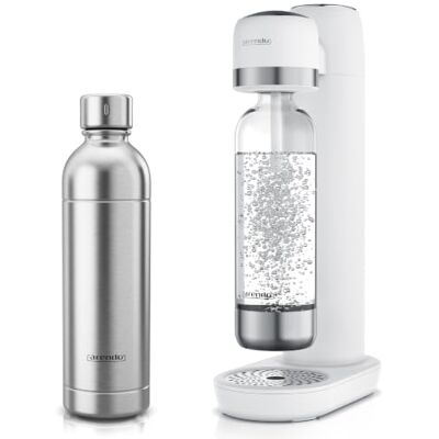 Arendo Soda Maker Wassersprudler – inkl. 1000 ml Wasserflasche BPA frei + 1000ml WAsserflasche Edelstahl – fein dosierbar – Soda Streamer kompatibel mit 60 l CO2 Zylindern Arendo Soda Maker Wassersprudler – inkl. 1000 ml Wasserflasche BPA frei + 1000ml WAsserflasche Edelstahl – fein dosierbar – Soda Streamer kompatibel mit 60 l CO2 Zylindern