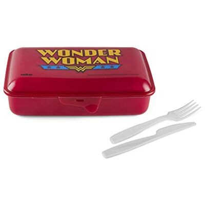 Excelsa Superhelden Lunchbox Wonder Woman, Polypropylen, Rot, 22 x 13 cm Excelsa Superhelden Lunchbox Wonder Woman, Polypropylen, Rot, 22 x 13 cm