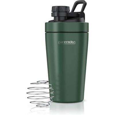 Arendo Edelstahl Trinkflasche mit Mix kugel, 500ml, Edelstahl Mix Ball, Spülmaschinen geeignet, Edelstahl Eiweiß Shaker Protein Shaker, Proteinshaker für Freizeit Sport Fitness, Dunkelgrün Arendo Edelstahl Trinkflasche mit Mix kugel, 500ml, Edelstahl Mix Ball, Spülmaschinen geeignet, Edelstahl Eiweiß Shaker Protein Shaker, Proteinshaker für Freizeit Sport Fitness, Dunkelgrün