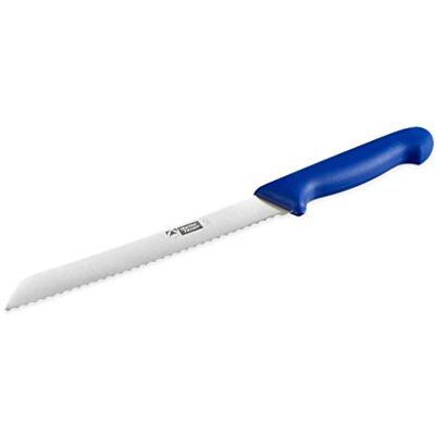 Thermohauser Brotmesser (Stahl, rostfrei), einseitiger Wellenschliff, mit blauem Kunststoffgriff, Klinge 21 cm Thermohauser Brotmesser (Stahl, rostfrei), einseitiger Wellenschliff, mit blauem Kunststoffgriff, Klinge 21 cm