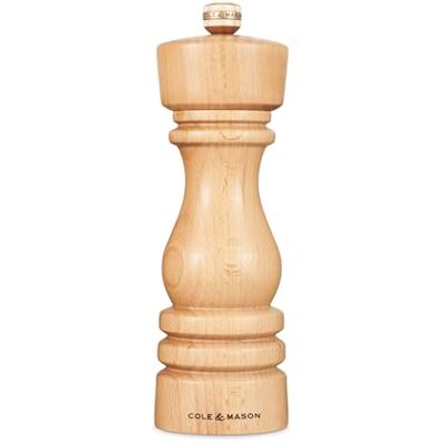 Cole & Mason H233007 London Pfeffermühle, mit Einstellbarem Mahlwerk, Holz, 18cm, Precision+ mit Carbon-Mahlwerk, Gewürzmühle, Mühle für Pfeffer, Gewürze Cole & Mason H233007 London Pfeffermühle, mit Einstellbarem Mahlwerk, Holz, 18cm, Precision+ mit Carbon-Mahlwerk, Gewürzmühle, Mühle für Pfeffer, Gewürze