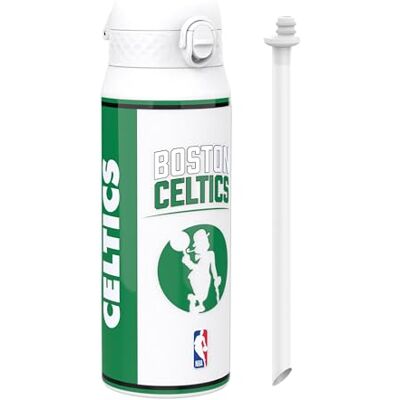 ion8 NBA Boston Celtics Trinkflasche Mit Herausnehmbarem Strohhalm, 750ml/24oz, Auslaufsichere Isolierflasche, Leicht Zu Öffnen, Sicherer Verschluss, Spülmaschinenfest, Klappdeckel, Metallflasche ion8 NBA Boston Celtics Trinkflasche Mit Herausnehmbarem Strohhalm, 750ml/24oz, Auslaufsichere Isolierflasche, Leicht Zu Öffnen, Sicherer Verschluss, Spülmaschinenfest, Klappdeckel, Metallflasche