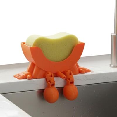 Generic Cute Hanging Sponge Holder with Drainage, Smile Face Hanging Sink CDDY Sponge Holder for Kitchen Sink Accessories 3D Printed Organizer With Drainage Holes And Legs Plastic Shelf For Sponges And Generic Cute Hanging Sponge Holder with Drainage, Smile Face Hanging Sink CDDY Sponge Holder for Kitchen Sink Accessories 3D Printed Organizer With Drainage Holes And Legs Plastic Shelf For Sponges And