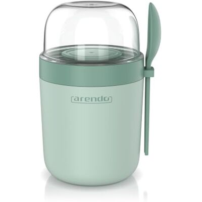 Arendo Joghurtbecher to Go klein und praktisch 400ml + 300ml + 50ml – Müslibecher inkl. Löffel – 3 separate Bereiche – robust und langlebig – lebensmittelecht Arendo Joghurtbecher to Go klein und praktisch 400ml + 300ml + 50ml – Müslibecher inkl. Löffel – 3 separate Bereiche – robust und langlebig – lebensmittelecht