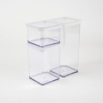 Rotho Loft 3er-Set Vorratsdosen verschiedene Größen, lebensmittelechter Kunststoff (PP) BPA-frei, transparent/weiss, (21.2 x 11.4 x 23.5 cm) Rotho Loft 3er-Set Vorratsdosen verschiedene Größen, lebensmittelechter Kunststoff (PP) BPA-frei, transparent/weiss, (21.2 x 11.4 x 23.5 cm)