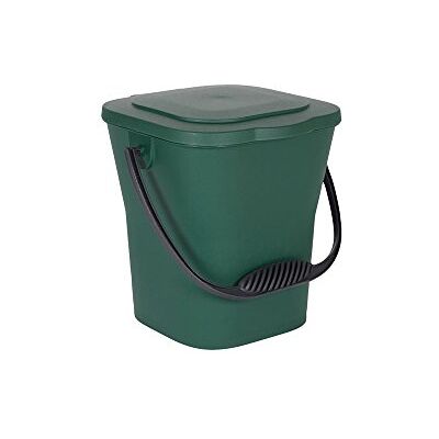 EDA 13119 V Eimer Compost, 6 l, mit Deckel, Polypropylen, Kanada-Grün, Griff Grau, Maße: 24,8 x 23,8 x 24,3 cm EDA 13119 V Eimer Compost, 6 l, mit Deckel, Polypropylen, Kanada-Grün, Griff Grau, Maße: 24,8 x 23,8 x 24,3 cm