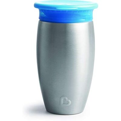 Munchkin 012370 Miracle 360° Drip Proof Stainless Steel Learning Cup 296 ml Multi-Coloured Munchkin 012370 Miracle 360° Drip Proof Stainless Steel Learning Cup 296 ml Multi-Coloured