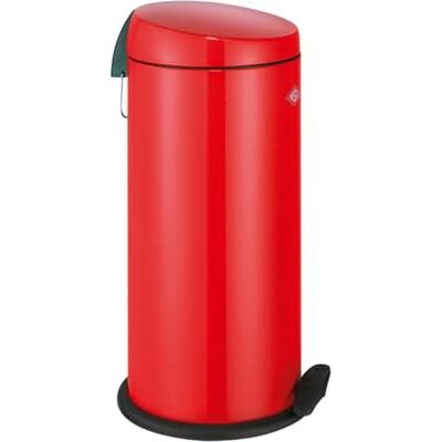 WESCO klassischer Tretabfallsammler CAPBOY MAXI in der Farbe rot, pulverbeschichtetes Stahlblech, Metalleinsatz aus 22 Liter Volumen, Kunststoff-Fußtritt WESCO klassischer Tretabfallsammler CAPBOY MAXI in der Farbe rot, pulverbeschichtetes Stahlblech, Metalleinsatz aus 22 Liter Volumen, Kunststoff-Fußtritt