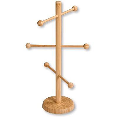 Kesper Brez'n- und Wurstständer, 6-armig, Material: Bambus, Maße: Ø 15 cm/Höhe: 50 cm, Farbe: Braun 58616 Kesper Brez'n- und Wurstständer, 6-armig, Material: Bambus, Maße: Ø 15 cm/Höhe: 50 cm, Farbe: Braun 58616