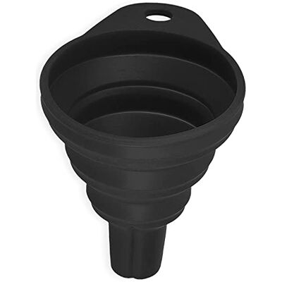 Rhybom Faltbarer Trichter aus Silikon, flexibel, faltbar, für Wasserflasche, Flüssigkeitsübertragung, zusammenklappbare, schmale und breite Öffnung 1 Stück 3.15 Zoll schwarz Rhybom Faltbarer Trichter aus Silikon, flexibel, faltbar, für Wasserflasche, Flüssigkeitsübertragung, zusammenklappbare, schmale und breite Öffnung 1 Stück 3.15 Zoll schwarz