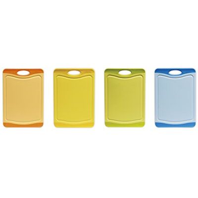 Excelsa Security Schneidebrett antibakteriell Kunststoff, Orange/Gelb/Grün/Blau, 20 x 14 x 1 cm Excelsa Security Schneidebrett antibakteriell Kunststoff, Orange/Gelb/Grün/Blau, 20 x 14 x 1 cm