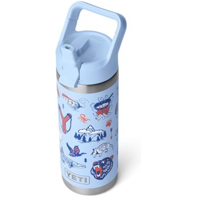 YETI Rambler Trinkflasche 18 oz (532 ml) Big Sky Summer Camp – Edelstahl Trinkflasche mit Strohhalmdeckel, isolierte Wasserflasche, Thermosflasche YETI Rambler Trinkflasche 18 oz (532 ml) Big Sky Summer Camp – Edelstahl Trinkflasche mit Strohhalmdeckel, isolierte Wasserflasche, Thermosflasche