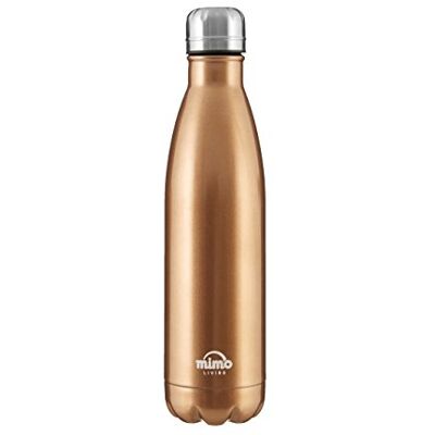 Premier Housewares MIMO Vakuum Flasche Fläschchen 350 ml, Edelstahl, 7 x 7 x 28 cm, Edelstahl Silikon Polypropylen, Gold-metallic, 500 ml Premier Housewares MIMO Vakuum Flasche Fläschchen 350 ml, Edelstahl, 7 x 7 x 28 cm, Edelstahl Silikon Polypropylen, Gold-metallic, 500 ml
