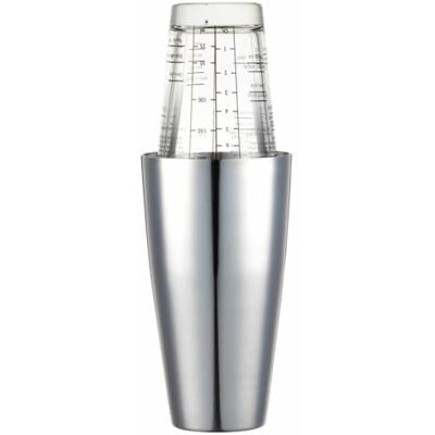 Bar Craft BarCraft Boston Cocktail Shaker Set mit gedruckten Rezepten, Edelstahl / Glas, 400 ml, Silber/Transparent Bar Craft BarCraft Boston Cocktail Shaker Set mit gedruckten Rezepten, Edelstahl / Glas, 400 ml, Silber/Transparent