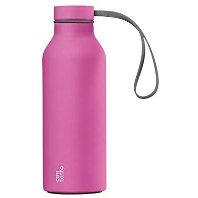 con-tatto Bottle Isolierflasche mit 3 Wänden aus Stahl und Kupfer – kalte Getränke für 25 Stunden und 15 Stunden heiß – Stirnband und Deckel für Sport Lid inklusive! (Pink Ladies) con-tatto Bottle Isolierflasche mit 3 Wänden aus Stahl und Kupfer – kalte Getränke für 25 Stunden und 15 Stunden heiß – Stirnband und Deckel für Sport Lid inklusive! (Pink Ladies)