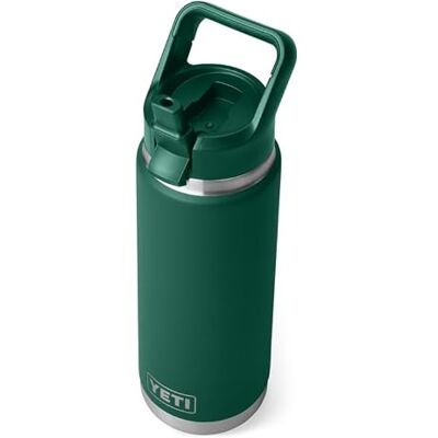 YETI Rambler Trinkflasche 26 oz (769 ml) Black Forest Green – Edelstahl Trinkflasche mit Strohhalmdeckel, isolierte Wasserflasche, Thermosflasche YETI Rambler Trinkflasche 26 oz (769 ml) Black Forest Green – Edelstahl Trinkflasche mit Strohhalmdeckel, isolierte Wasserflasche, Thermosflasche