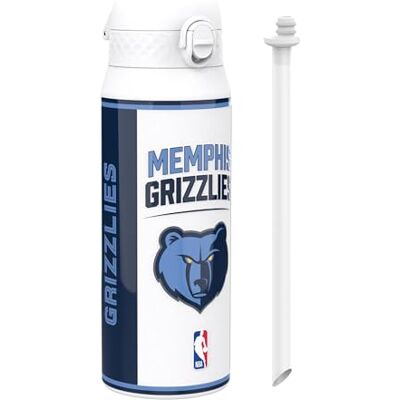 ion8 NBA Memphis Grizzlies Trinkflasche Mit Herausnehmbarem Strohhalm, 750ml/24oz, Auslaufsichere Isolierflasche, Leicht Zu Öffnen, Sicherer Verschluss, Spülmaschinenfest, Klappdeckel, Metallflasche ion8 NBA Memphis Grizzlies Trinkflasche Mit Herausnehmbarem Strohhalm, 750ml/24oz, Auslaufsichere Isolierflasche, Leicht Zu Öffnen, Sicherer Verschluss, Spülmaschinenfest, Klappdeckel, Metallflasche