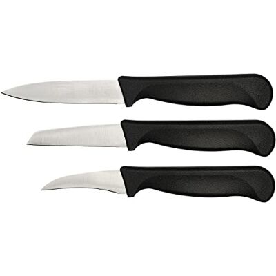 Rosenstein & Söhne Küchen Messerset: 3-teiliges Obst- und Gemüsemesser-Set, scharf, kompakt und handlich (Kochmesser Sets, Messer, Kitchen) Rosenstein & Söhne Küchen Messerset: 3-teiliges Obst- und Gemüsemesser-Set, scharf, kompakt und handlich (Kochmesser Sets, Messer, Kitchen)