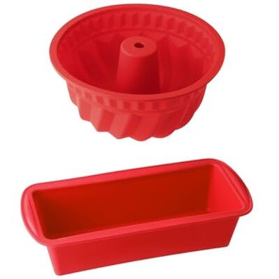 Dr. Oetker Dr Oetker 9926350 Silikonform, 2 Stück, Kuchenform, Silikonform, Gugelhopfform, Silikon, Rot, 24 x 10 x 7,5 cm Dr. Oetker Dr Oetker 9926350 Silikonform, 2 Stück, Kuchenform, Silikonform, Gugelhopfform, Silikon, Rot, 24 x 10 x 7,5 cm