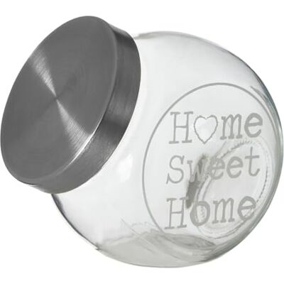 Premier Housewares Glass Aufbewahrung Aufbewahrungsglas aus Glas with Metal Lid – 700ml, Glas, Metall, klar, 12x9x13 Premier Housewares Glass Aufbewahrung Aufbewahrungsglas aus Glas with Metal Lid – 700ml, Glas, Metall, klar, 12x9x13