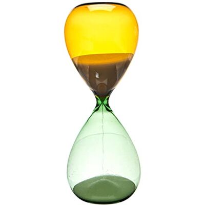 TFA Dostmann Sanduhr orange-grün, 18.6009.02.41, 15 Minuten Laufzeit, Hourglass, Zeitmesser, Dekoobjekt, aus Glas, Sand, (L) (B) 73 x (H) 190 mm TFA Dostmann Sanduhr orange-grün, 18.6009.02.41, 15 Minuten Laufzeit, Hourglass, Zeitmesser, Dekoobjekt, aus Glas, Sand, (L) (B) 73 x (H) 190 mm