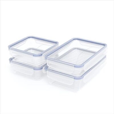 Rotho Clic & Lock 4er-Set Frischhaltedosen mit Deckel, 0,8l 1,0l 1,5l Rotho Clic & Lock 4er-Set Frischhaltedosen mit Deckel, 0,8l 1,0l 1,5l