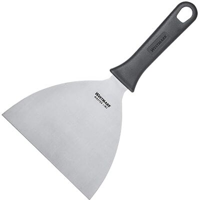 Westmark Profi-Schaber/Grill-Spachtel, Gerade, Starr, Geschlossen, Klingenmaß: 15 x 13 cm, Länge: 26 cm, Rostfreier Edelstahl/Kunststoff, Master Line, Schwarz/Silber, 13312270 Westmark Profi-Schaber/Grill-Spachtel, Gerade, Starr, Geschlossen, Klingenmaß: 15 x 13 cm, Länge: 26 cm, Rostfreier Edelstahl/Kunststoff, Master Line, Schwarz/Silber, 13312270