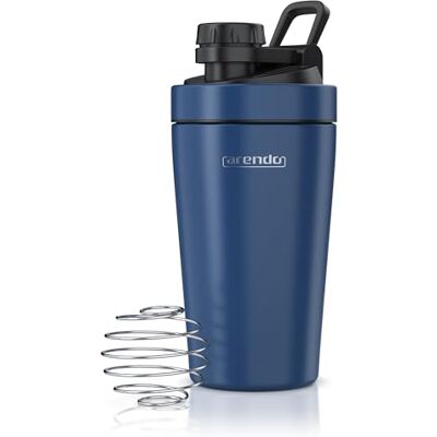 Arendo Edelstahl Trinkflasche mit Mix kugel, 500ml, Edelstahl Mix Ball, Spülmaschinen geeignet, Edelstahl Eiweiß Shaker Protein Shaker, Proteinshaker für Freizeit Sport Fitness, blau Arendo Edelstahl Trinkflasche mit Mix kugel, 500ml, Edelstahl Mix Ball, Spülmaschinen geeignet, Edelstahl Eiweiß Shaker Protein Shaker, Proteinshaker für Freizeit Sport Fitness, blau