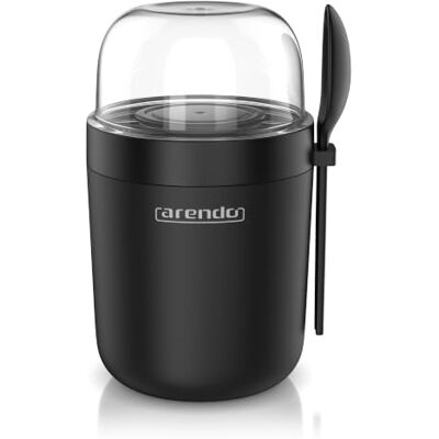Arendo Joghurtbecher to Go klein und praktisch 400ml + 300ml + 50ml – Müslibecher inkl. Löffel – 3 separate Bereiche – robust und langlebig – lebensmittelecht Arendo Joghurtbecher to Go klein und praktisch 400ml + 300ml + 50ml – Müslibecher inkl. Löffel – 3 separate Bereiche – robust und langlebig – lebensmittelecht