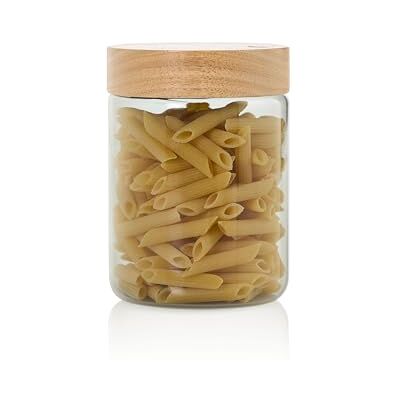 AdHoc PureJar Vorratsdose Glas mit Holzdeckel – Borosilikatglas, luftdichter SoftSeal Verschluss, Akazienholz Deckel, spülmaschinengeeignet, 500 ml / 800 ml / 1200 ml AdHoc PureJar Vorratsdose Glas mit Holzdeckel – Borosilikatglas, luftdichter SoftSeal Verschluss, Akazienholz Deckel, spülmaschinengeeignet, 500 ml / 800 ml / 1200 ml