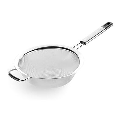 BRA 22 cm großes Sieb, mit verstärktem Griff, aus Edelstahl 18/10, stapelbares System, einfache Aufbewahrung, mit Loch im Griff BRA 22 cm großes Sieb, mit verstärktem Griff, aus Edelstahl 18/10, stapelbares System, einfache Aufbewahrung, mit Loch im Griff