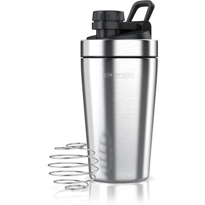Arendo Edelstahl Trinkflasche mit Mix kugel, 500ml, Edelstahl Mix Ball, Spülmaschinen geeignet, Edelstahl Eiweiß Shaker Protein Shaker, Proteinshaker für Freizeit Sport Fitness, Silber Arendo Edelstahl Trinkflasche mit Mix kugel, 500ml, Edelstahl Mix Ball, Spülmaschinen geeignet, Edelstahl Eiweiß Shaker Protein Shaker, Proteinshaker für Freizeit Sport Fitness, Silber
