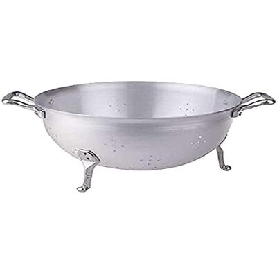 Baldassare Agnelli Pentole Agnelli Seiher mit 3 Füßen, aus BLTF-Aluminium, mit 2 Griffen aus Edelstahl, 24 cm, Silber Baldassare Agnelli Pentole Agnelli Seiher mit 3 Füßen, aus BLTF-Aluminium, mit 2 Griffen aus Edelstahl, 24 cm, Silber