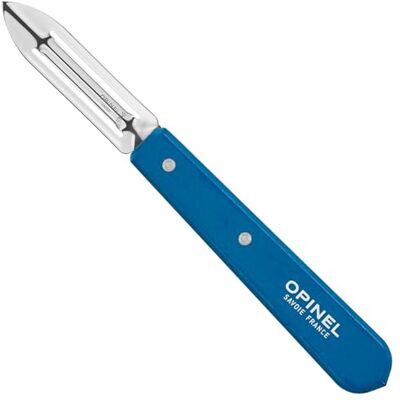 OPINEL Gemüseschäler No. 115 Paysage blau, Sparschäler mit 6 cm Edelstahlklinge Sandvik 12C27 und Buchenholzgriff, doppelte Klinge für Rechts und Linkshänder, Dunkelblau OPINEL Gemüseschäler No. 115 Paysage blau, Sparschäler mit 6 cm Edelstahlklinge Sandvik 12C27 und Buchenholzgriff, doppelte Klinge für Rechts und Linkshänder, Dunkelblau