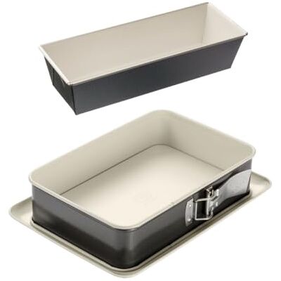 Dr. Oetker 9928850 2er Set Kuchenform Kastenform Kuchenform Rechteckige Kuchenform Keramik Stahl Keramik 30x13x7,5cm und 28x18x7cm Dr. Oetker 9928850 2er Set Kuchenform Kastenform Kuchenform Rechteckige Kuchenform Keramik Stahl Keramik 30x13x7,5cm und 28x18x7cm