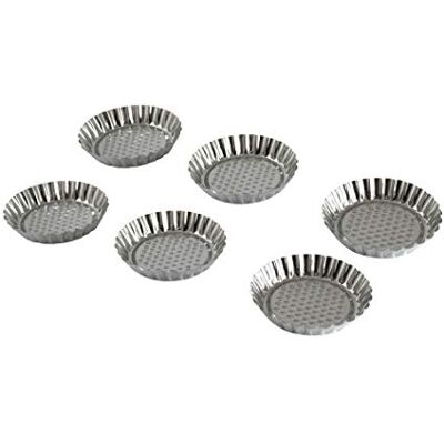 Zenker 62237 KENZR Set 6 Mini-Kreuzformen, verzinnt, Dia. 9,5 x 7,5 x 1,5 cm, Linie Silver, (Farbe: Silber), Menge 1 Stück Zenker 62237 KENZR Set 6 Mini-Kreuzformen, verzinnt, Dia. 9,5 x 7,5 x 1,5 cm, Linie Silver, (Farbe: Silber), Menge 1 Stück