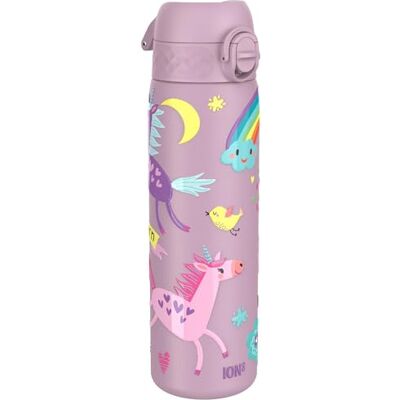 ion8 Vakuumisolierte Edelstahl-Trinkflasche, 500 ml, Auslaufsicher, Einhandöffnung, Sichere Verriegelung, Spülmaschinenfest, Tragegriff, Leicht zu Reinigen, Langlebig & Kratzfest, Einhorn Design ion8 Vakuumisolierte Edelstahl-Trinkflasche, 500 ml, Auslaufsicher, Einhandöffnung, Sichere Verriegelung, Spülmaschinenfest, Tragegriff, Leicht zu Reinigen, Langlebig & Kratzfest, Einhorn Design